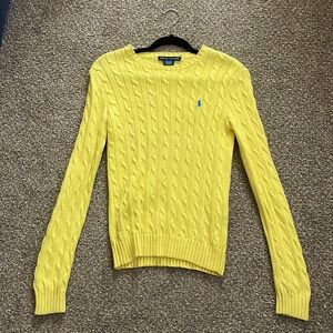 Ralph Lauren Cable Knit Cotton Crewneck Sweater